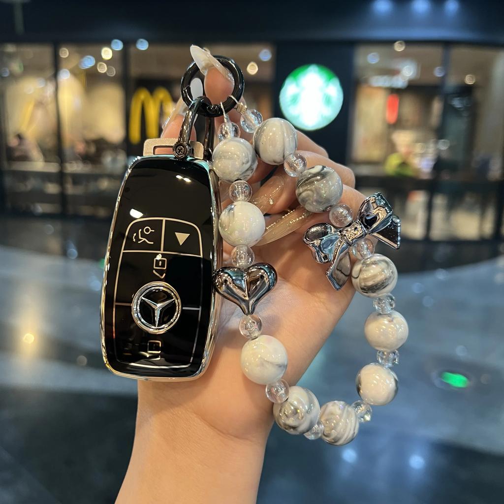 Car Key Case Cover Protection Shell for Mercedes Benz A C E S G Class GLC CLE CLA W177 W205 W213 W222 X167 AMG Accessories QU3