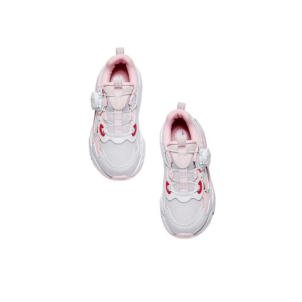 Anta Kids Lifestyle Series Comfortable Casual Fashion Durable Kids Casual Shoes Kids Casual Shoes White Pink Red 322449926-3