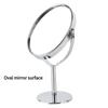 1PC high definition double-sided desktop cosmetic mirror stainless steel magnifying glass cosmetic mirror, small mirror office bedroom table rotation