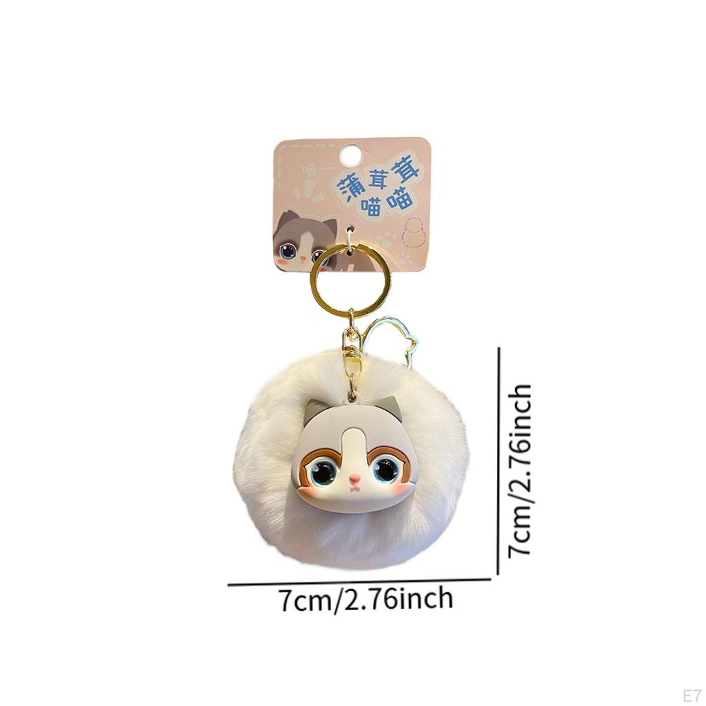 Cat Bag Charm Keychain Doll Accessory for Celebrations