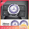 Bilklistermärke 1 st 29 mm Liten bilklistermärke för mediekontroll för Mercedes Benz ACERM-klass CLA GLA AMG W204 W210 W124 W205 W203 Ca
