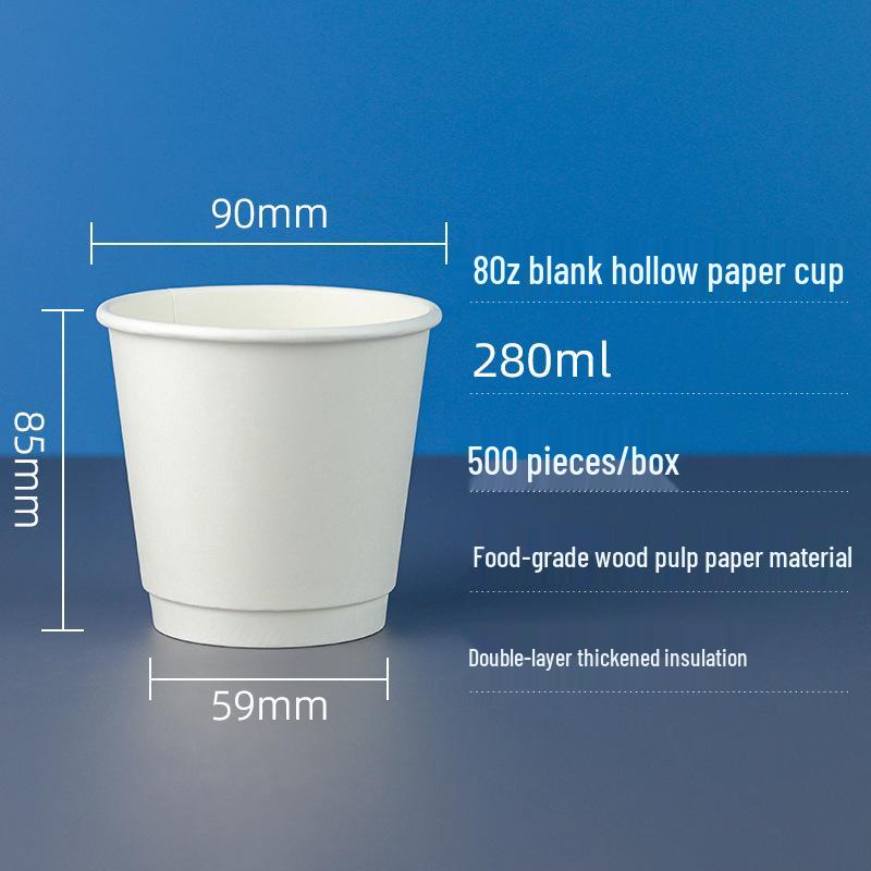 Double-Layer Paper Milk Tea & Coffee Cups with Lids - 500ml & 700ml