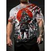 Harajuku Samurai T-Shirt For Men 2025 New Fashion Casual Men's T Shirt Short Sleeve Summer Anime Japanese 3d Printed Y2k Tops