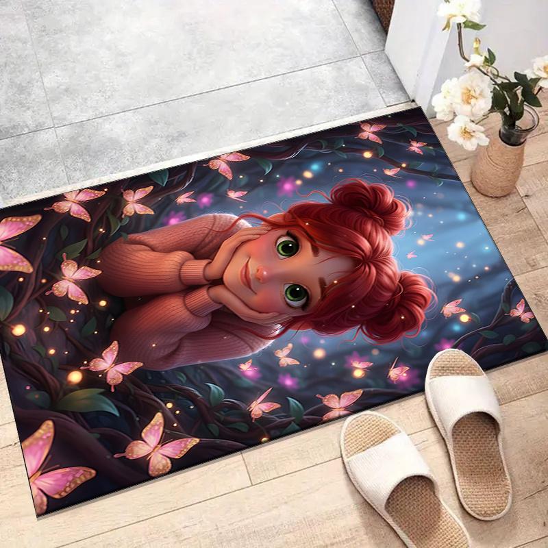

Crystal Velvet Forest Princess Printed Area Rug Carpet for Bedroom, Living Room, Home Office Decor, Rugs Mat, Fashion Mat Rug for Bedside A2 60cm x 90cm