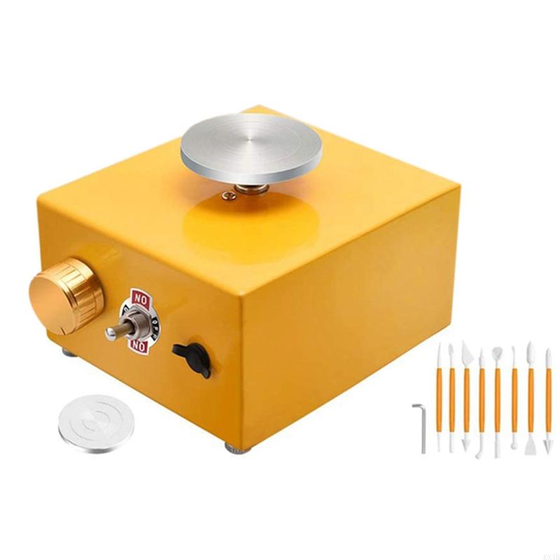 KX4B Electric Pottery Wheel DIY Ceramic Tools Pottery Machine Used for Ceramic Works Pottery Artwork, EU Plug China Mainland