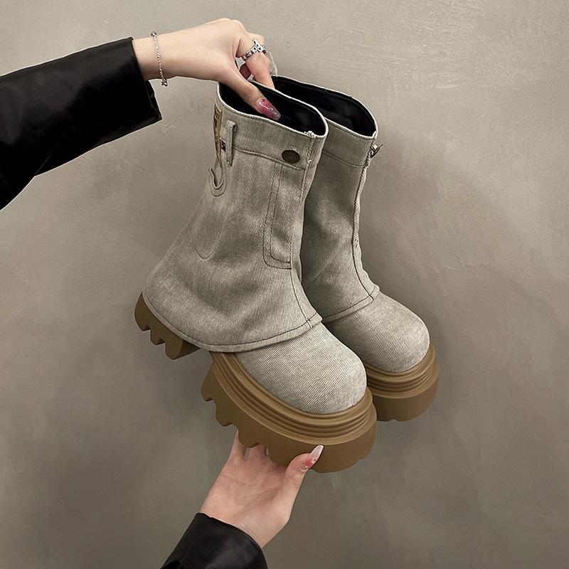 Retro Trouser Boots Women's Summer 2025 New Popular Breathable Small Toe Sandals Versatile Niche Short Boots