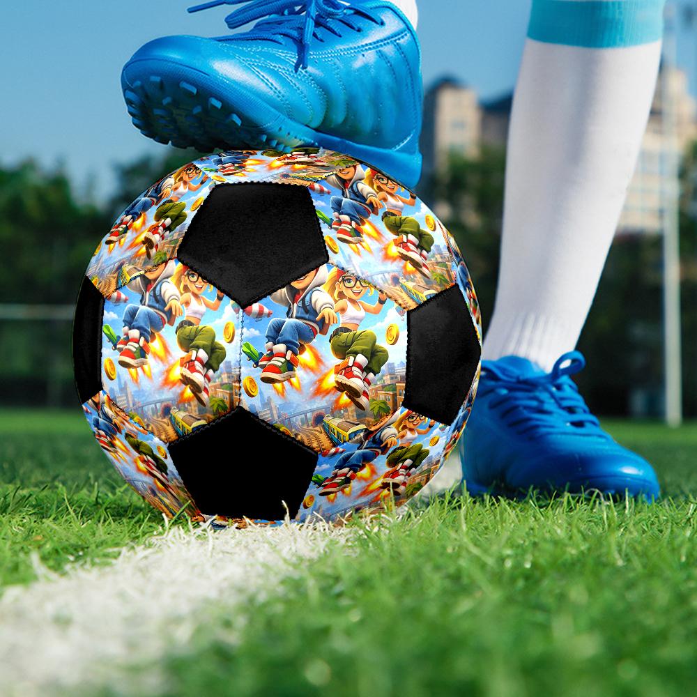 Subway Surfers Theme Size 5 Soccer Ball, Suitable for Both Indoor and Outdoor Matches, a Gift Suitable for Everyone.