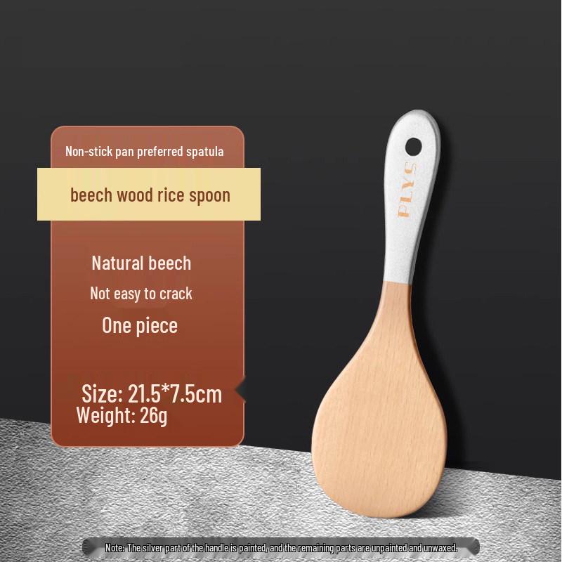 Beech Wood High-Temperature Resistant Spatula Set for Non-Stick Pans