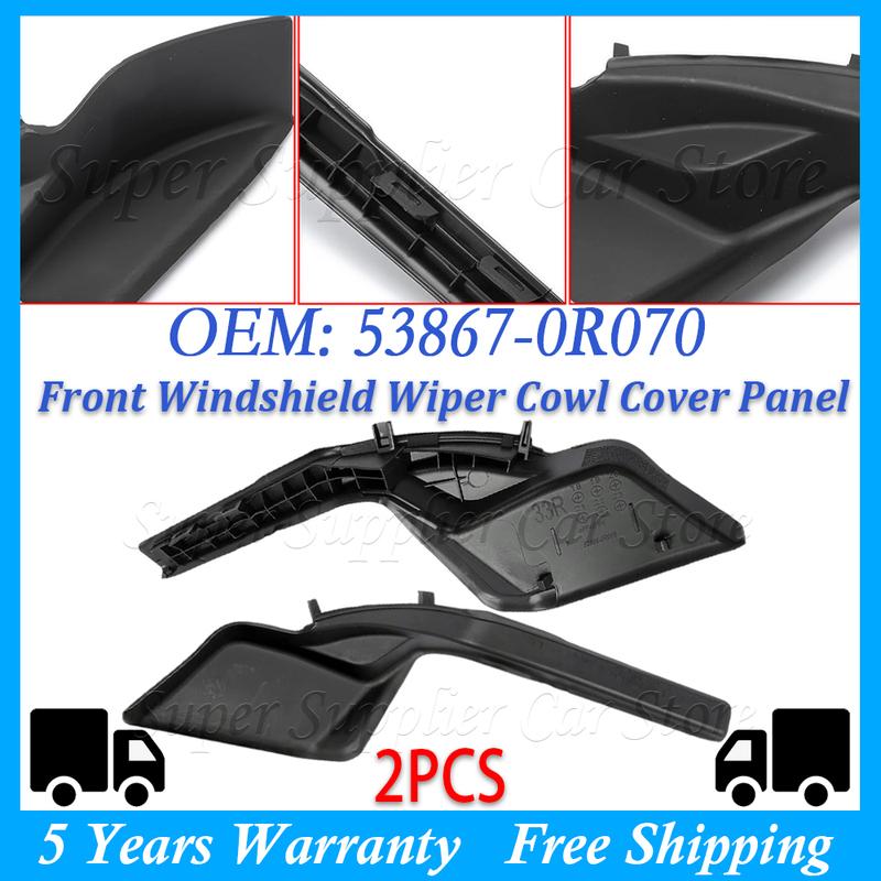 New Front Windshield Wrap Corner Trim Wiper Cowl Side Trim Cover For Toyota RAV4 RAV 4 XA50 2020 2021 2022 For LHD 53867-0R070