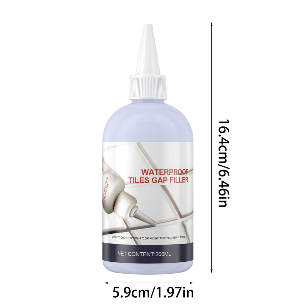 Water-Resistant Tile Grout Paint Grout Filler Tube Tile Gap Repair Waterproof White Agent for Bathroom Wall Tiles