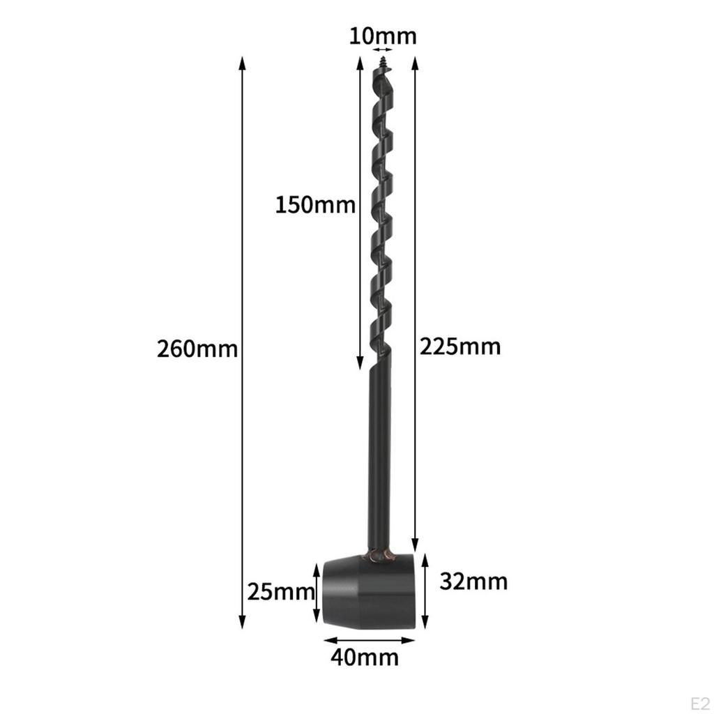 Wood Auger Survival Tools, Heavy Duty Bushcraft Woodworking Spiral Hole Hand Drill for Backpacking