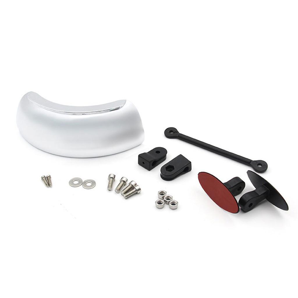 Motorcycle Rearview Mirror with 180 Degree Vision Convex Lens for ATV UTV Scooter Boat Car