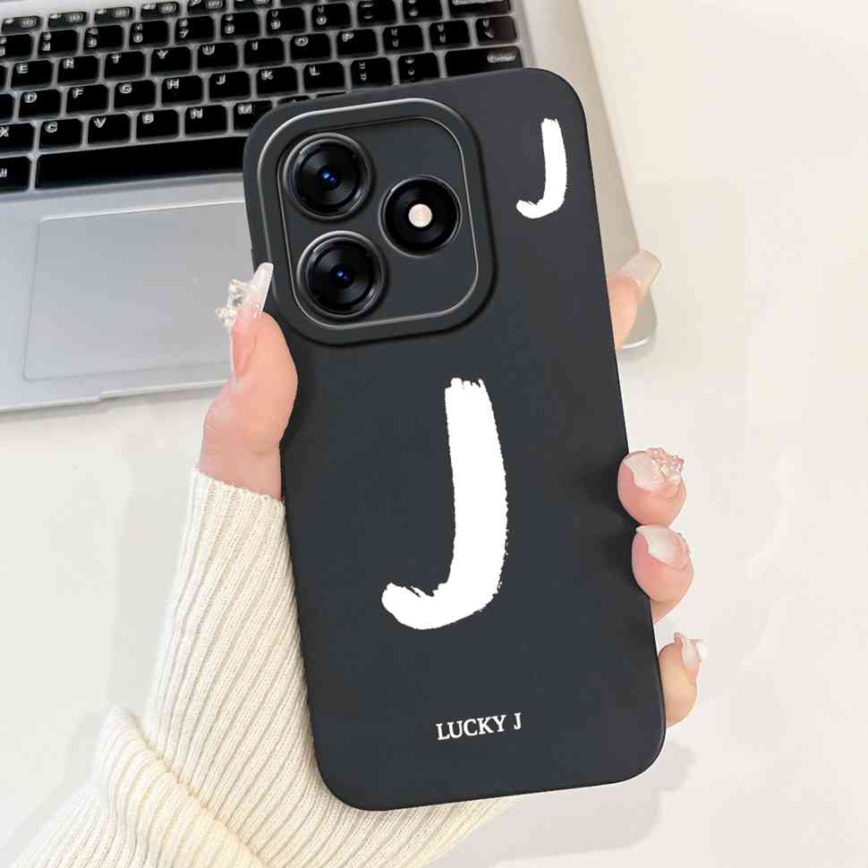 For Realme Note 50 Case RMX3834 Cute A-Z Letters Cover Soft Silicone Casing For Realme Note 50 Note50 Fundas Capa