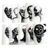 10 Sheets Horror Sketch Stickers Waterproof Vinyl Decals for Laptop Water Bottle Skateboard Halloween Spooky Decor for Teens Adults