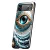 Fashion Eyelashes Eyes Hard PC Phone Case For Samsung Galaxy Z Flip 7 6 5 4 Black Cover For Galaxy Z Flip 3 Foldable Shell Capas