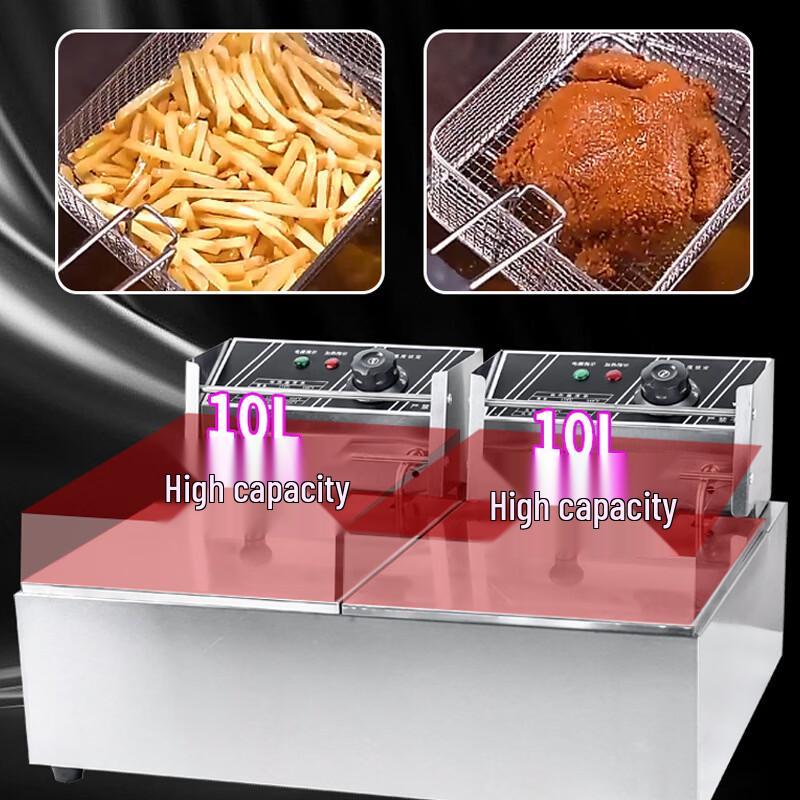 Double Tank Commercial Electric Deep Fryer