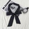 Retro fashionable polka dot long silk scarf women's spring and autumn y2k hot girl fashion versatile decorative scarf thin streamer
