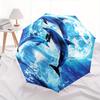 Dolphins Moonlight Theme 8 Bone Hand Automatic Folding Fashion Umbrella, Compact and Portable Design, A Perfect Gift for Birthday, Christmas
