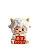 Resin Year of The Goat Ornament Cute Design Mascot Ornament Zodiac Figurines  Spring Festival