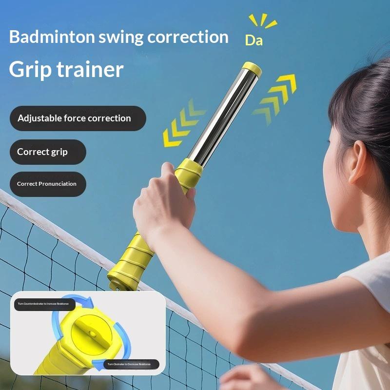 Badminton Swing Training Aid With Non Slip Grip Posture Correction For Beginners Daily Practice Skill Improvement