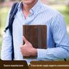 A5 Crazy Horse Leather 6-Hole Binder Notebook Cover for Study & Office, Multifunctional Genuine Leather Journal Cover