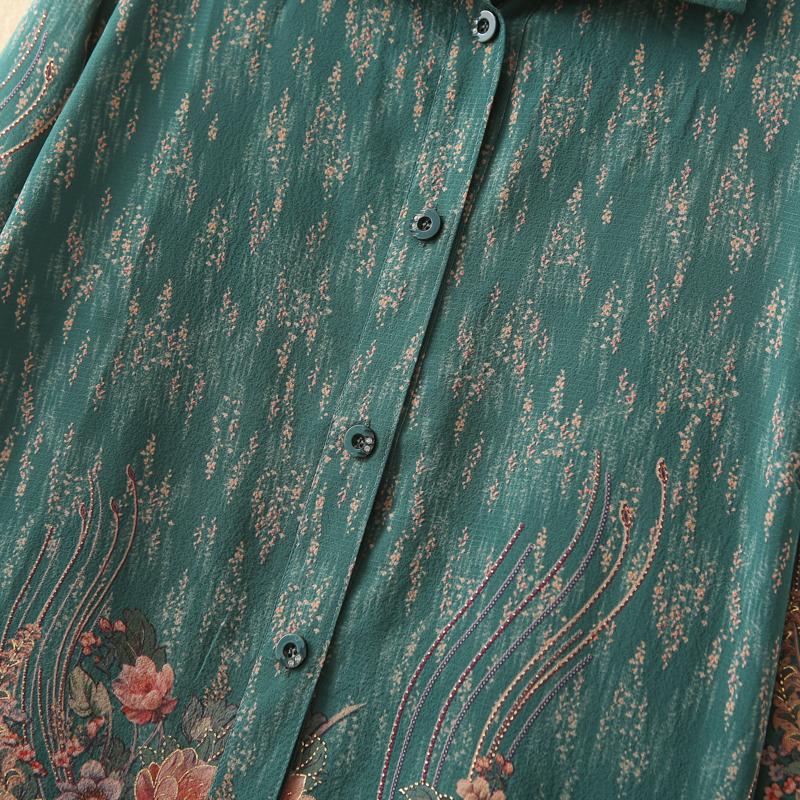 Duży Rozmiar 3XL-8XL Oversize Letnie Bluzki dla Kobiet Koszule Codzienne Luźny Vintage Top z Długim Rękawem Lato Odzież dla Kobiet w Średnim Wieku