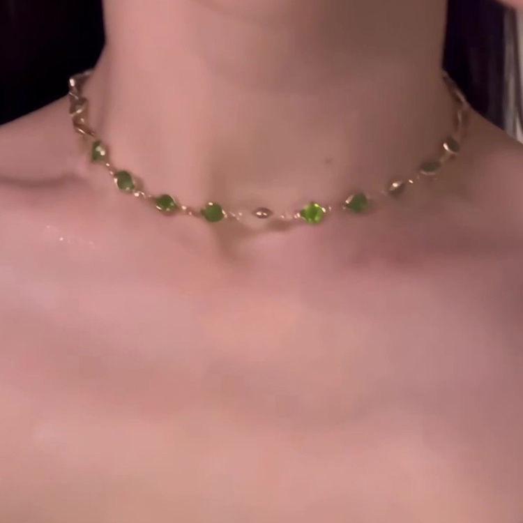 Women s Double Layer Rhinestone Butterfly Choker Necklace - Light Luxury, Elegant Summer Clavicle Chain
