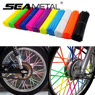 SEAMETAL 72 Stück Fahrradrad Speichenschutzhüllen 24cm Radfelgenspeichenhüllen-Set Für Motorrad Fahrrad Dekorationszubehör