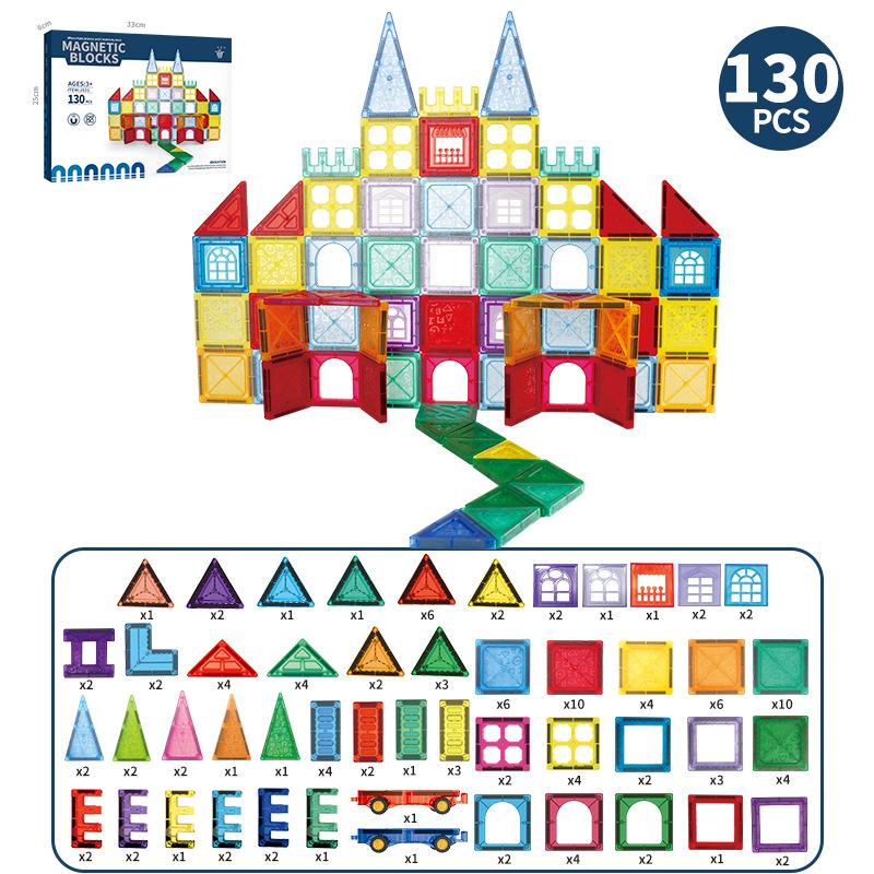 Children'S Colored Window Magnetic Piece Assembly Magnet Boys And Girls Intellectual Brain Multi-Functional Building Block Assembly Toy