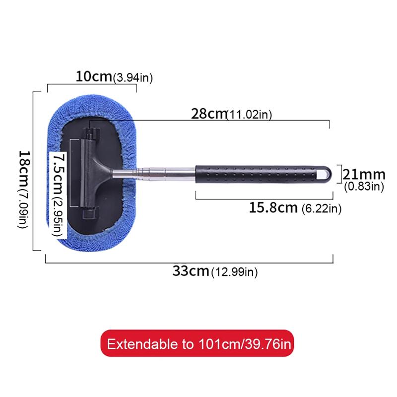 Telescopic Car Cleaning Brush Long Handle Car Wash Mop Microfiber Cleaner Tool