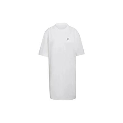 Short Sleeved Dress Women's White (Unisex) Short-Sleeved Dresses HC2034