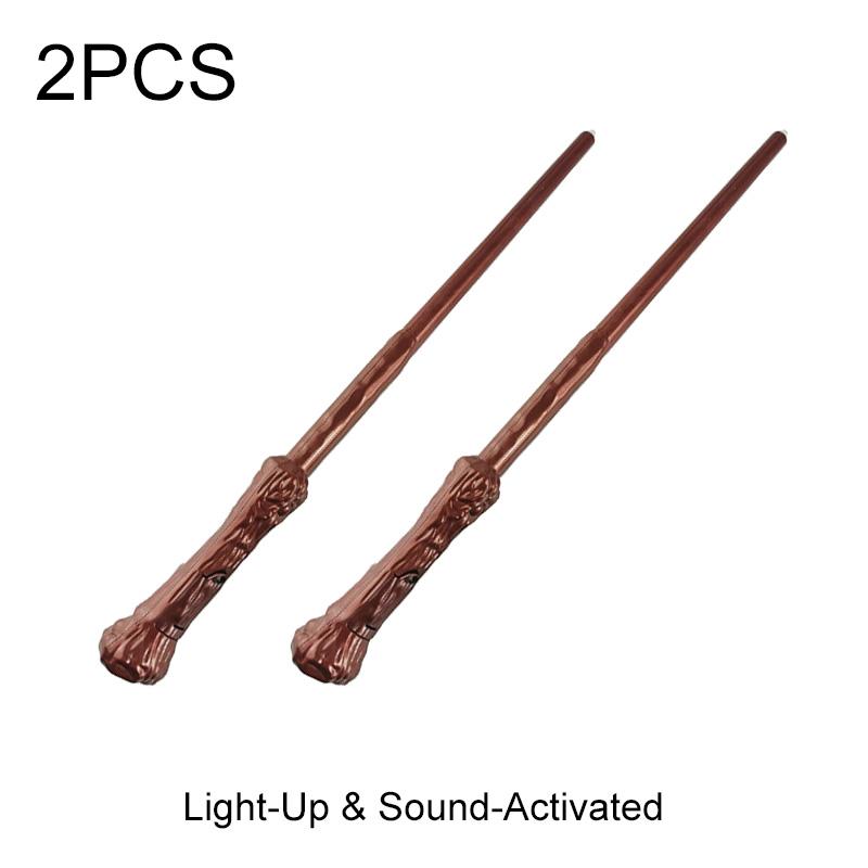1/2pcs Magic Wand Sound Illuminating Toys Children's Magic Toy Brown Wizard / Witch Wand For Kids Gifts Party Costume TMZ