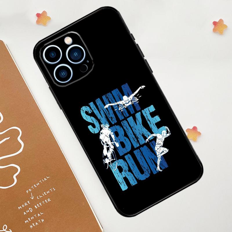 Triathlon Tri Life Swim Bike Run Case For iPhone 15 16 14 13 12 11 Pro Max Plus X XR XS 12 13 Mini Cover Accessories