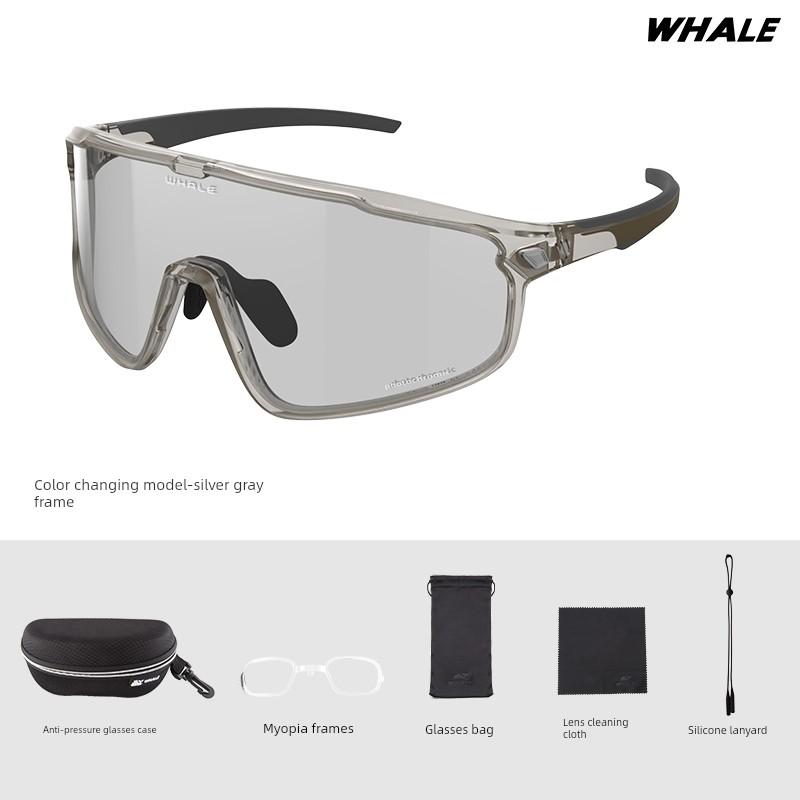 Whale R18 Smart Color-Changing Cycling Glasses, Day and Night Use, Windproof and Uv-Resistant Bicycle Sports Goggles