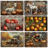 Vintage 3D Vegetables and Fruits Metal Tin Sign Plaque Decorative Plates for Farm Club Man Cave Bar Home Hotel Cafe Wall Decor
