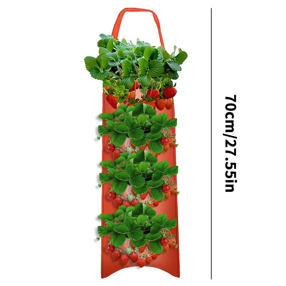 Strawberry Hanging Planting Bag Multi-Function Hanging Strawberry Grow Bag Vegetable Flower Plant Grow Bags For Plant Growth