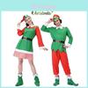 Christmas Elf Adult Cosplay Costume Couple Outfits