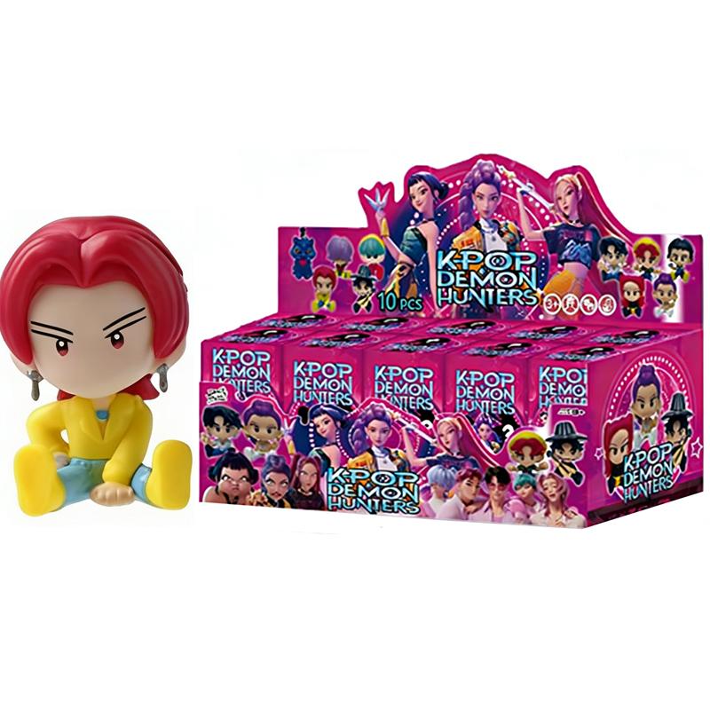 10-piece blind box Q Version K-pop Action Model PVC Toy Derpys Saja Boys Rumi Mira Zoey Sussy Figurine Doll For Fans Gift