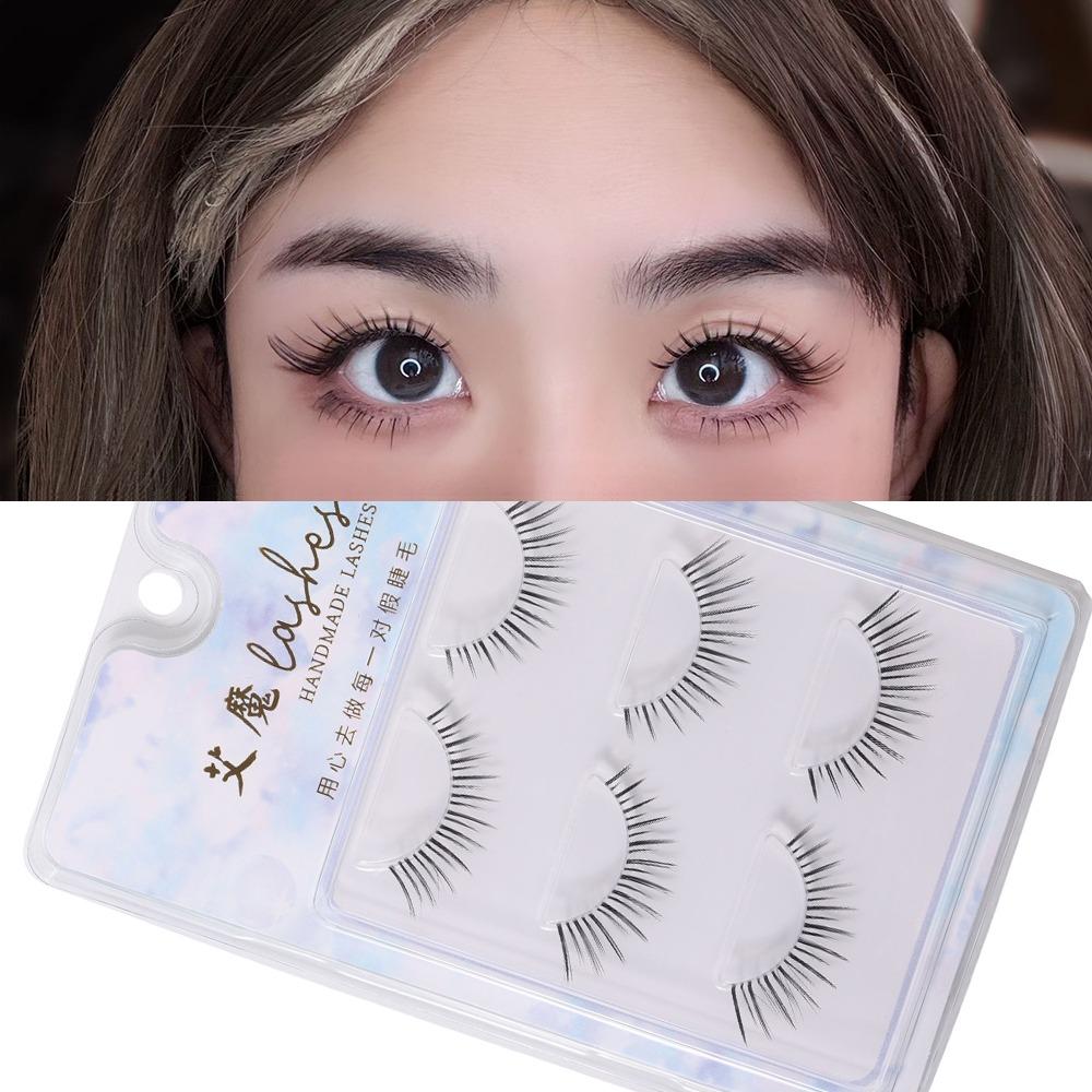 

Black 3D Mink Eyelashes Transparent Invisible Band Eye Makeup Tools Fake Eyelash Eyelash Extension C1049
