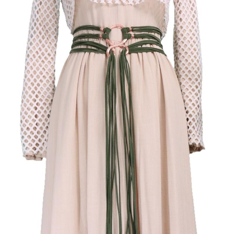 Medieval Long Rope Ring Knotted Belt For Women, Norse Witch Waist Knotted Rope Belt, Viking Renaissance Costume Accessories