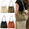 Borsa Tote Casual in Nylon da Viaggio Borsa a Spalla con Coulisse Borsa a Secchiello Crossbody di Grande Capacità con Tracolla Regolabile