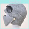 Knitted Earflap Hat For Women With Thick Warmth And Windproof Protection For Winter Outdoor Activities