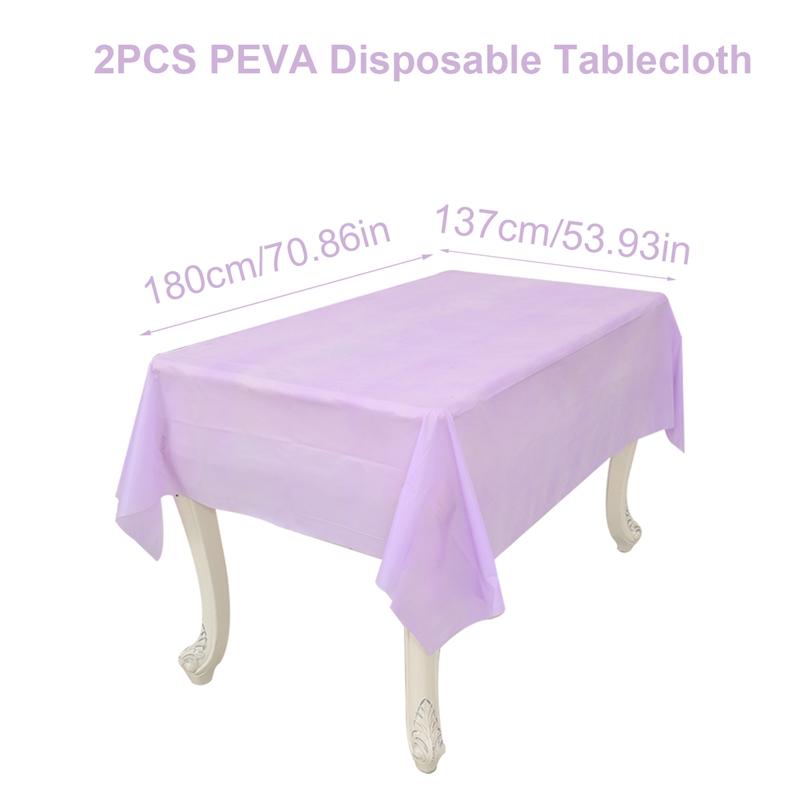 Rectangle PEVA Tablecloth Table Cloth Overlays Wedding Christmas Baby Shower Birthday Events Banquet Decor Home Dining Table