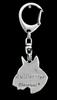 Bull Terrier, Bully III - Silver-plated Key Ring with a Dog In a Gift Box, Handbag Decoration, Backpack Pendant by Art-Dog Brand