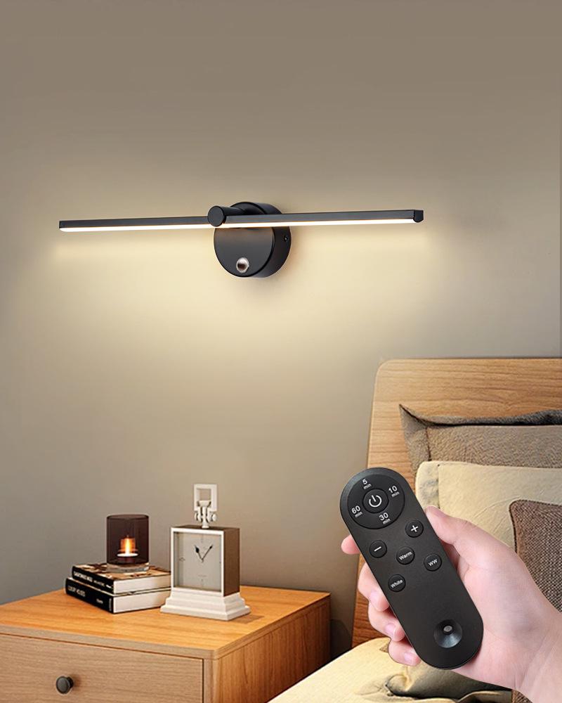 Wireless USB-Rechargeable 6W Tri-Color Touch Wall Lamp for Living Room & Bedside