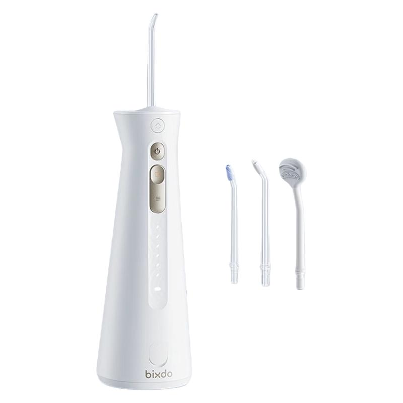 

Bixdo Oral Irrigator, Portable Standing Water Flosser, Focused Pulse, Plaque Removal, Gum Care, Teeth Rinse Device, P30 Frost White білий