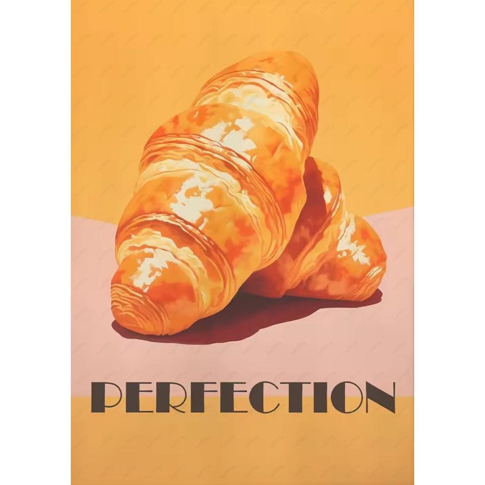 

Еда Круассан Паста Мясо Ресторан Плакат Липкая Настенная Художественная Печать Водонепроницаемый Дом Гостиная Спальня Бар Эстетический Декор 21cm×30cm NoFrame