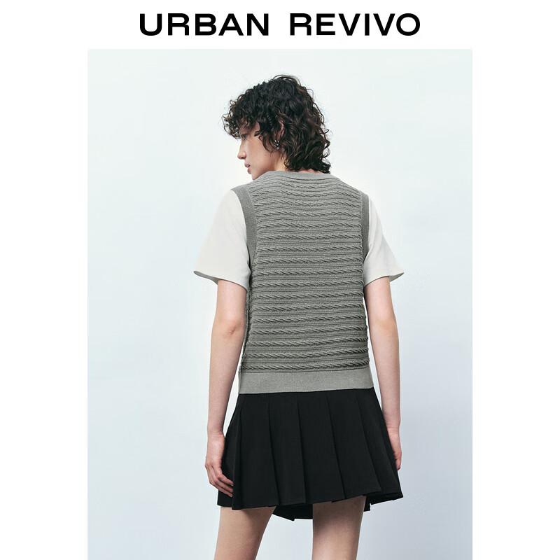 UR Women's Fall 2024 Colorblock Faux-Layer Knit Top