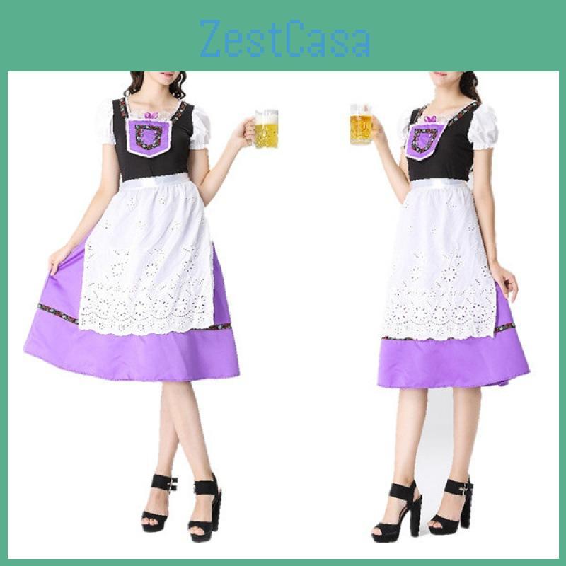 Atemberaubendes bayerisches Dirndl für Damen Perfekt für Oktoberfest und Halloween-Partys