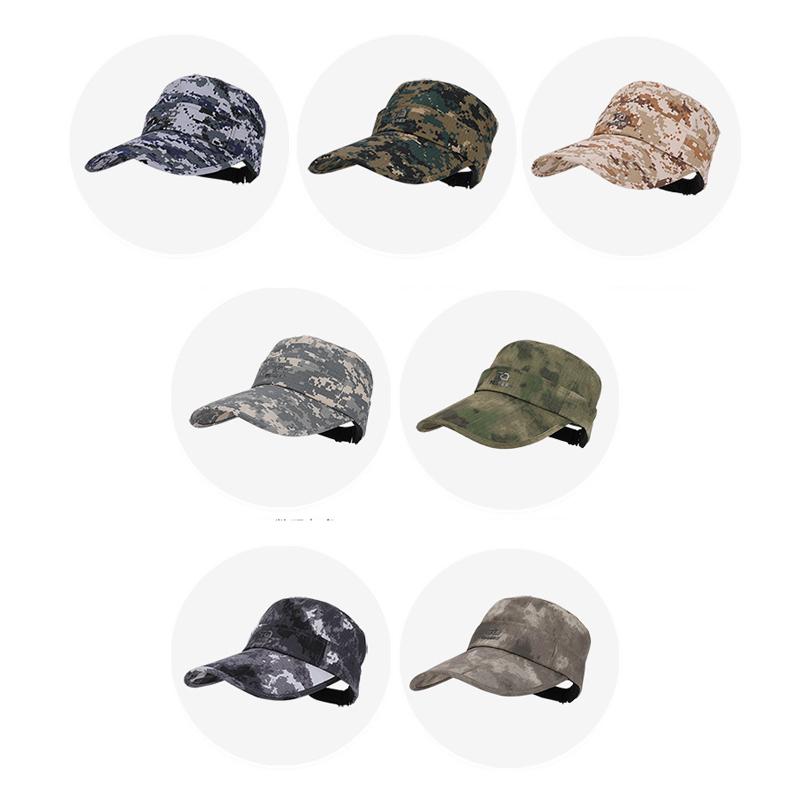 Spring Summer Empty Top Sunscreen Hat Outdoor Camouflage Large Cornice Two-Wear Sunshade Hat Men's Fishing Baseball Cap